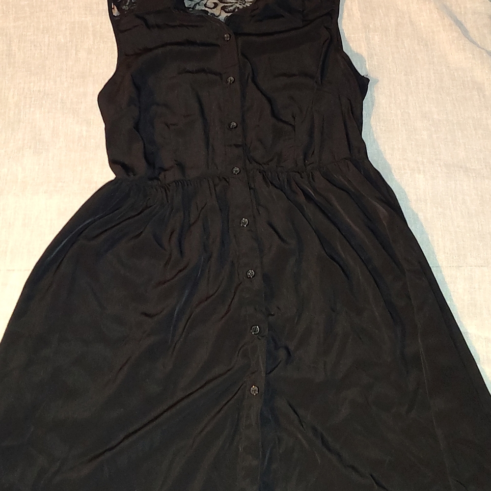 Elegant Black Sleeveless Dress Large